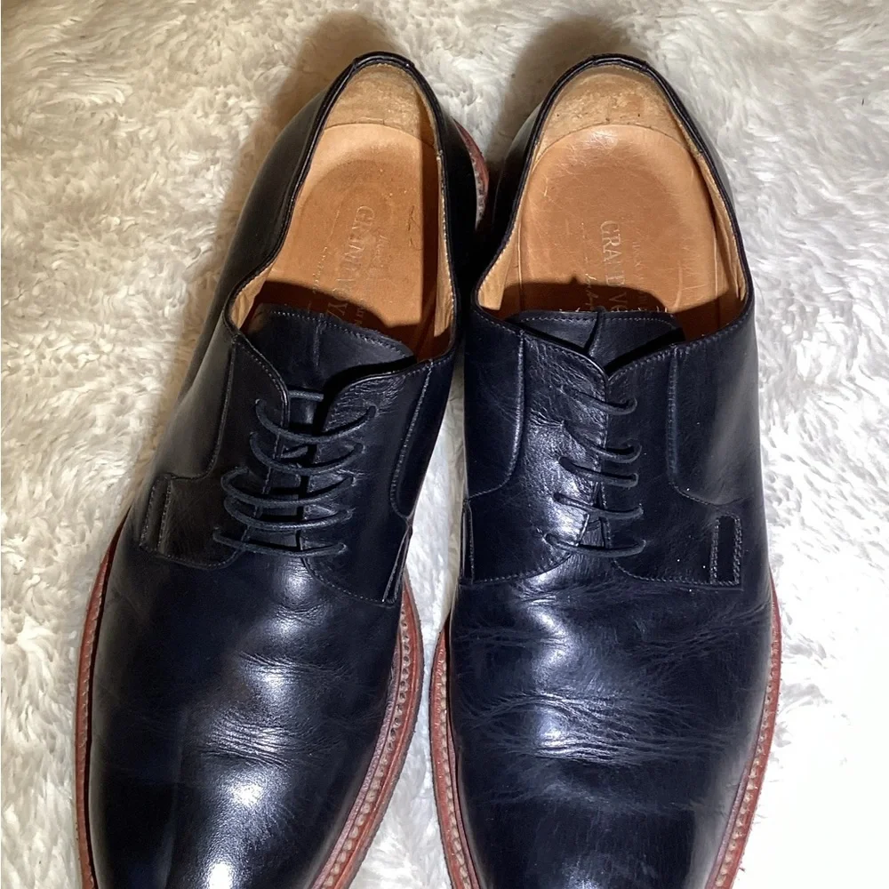 Grand voyage Mens Leather black Oxfords shoes size 10